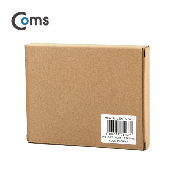 Coms SATA 컨버터(mSATA to SATA) 26mm/ PC 브라켓 타입
