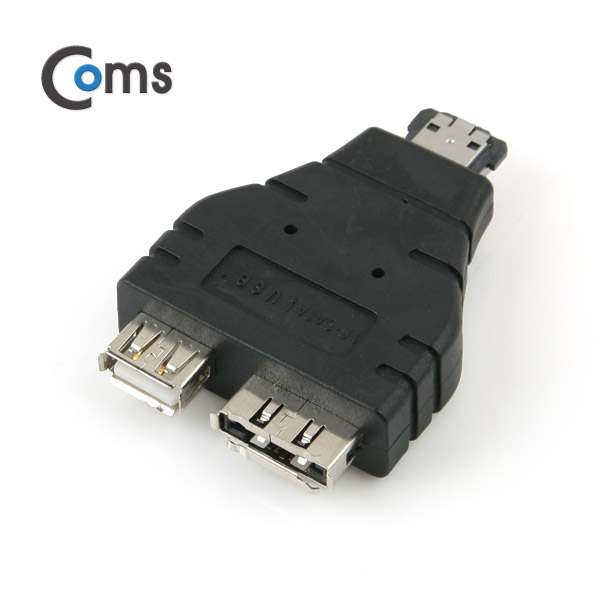 Coms SATA 젠더(eSATA 변환) Y형, eSATA(M) to SATA(F) + USB A(F)