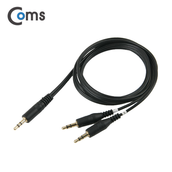 Coms 스테레오 케이블 Y형 1.5M Black/Stereo