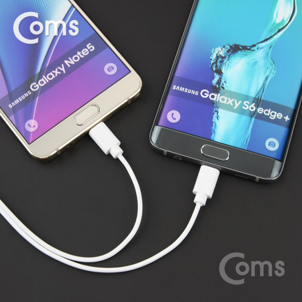Coms USB/Micro USB(B) 케이블 Y형 1M White