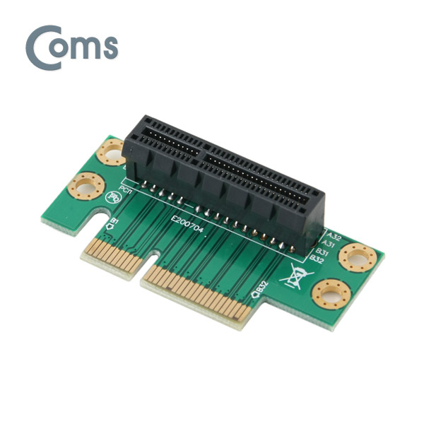 Coms Express PCI 연장 아답터(4X배속) Short, ㄱ자꺾임(꺽임)