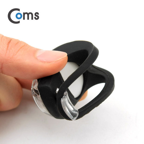 Coms 자전거 LED 안전 점멸기(HJ008-2), Black 2ea, White LED