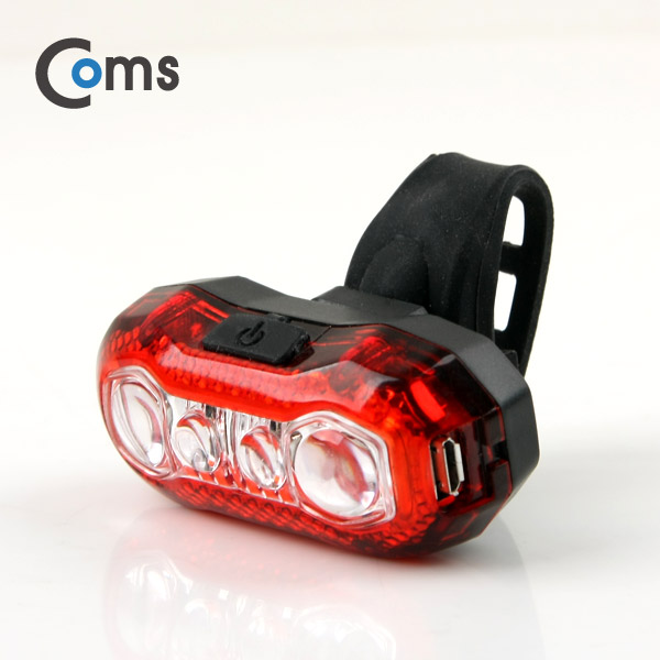 Coms 자전거 LED 안전 점멸기(HJ-037), Red Light, USB 충전