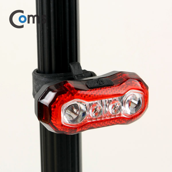 Coms 자전거 LED 안전 점멸기(HJ-037), Red Light, USB 충전