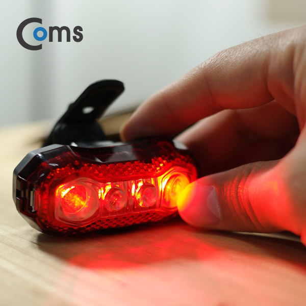 Coms 자전거 LED 안전 점멸기(HJ-037), Red Light, USB 충전