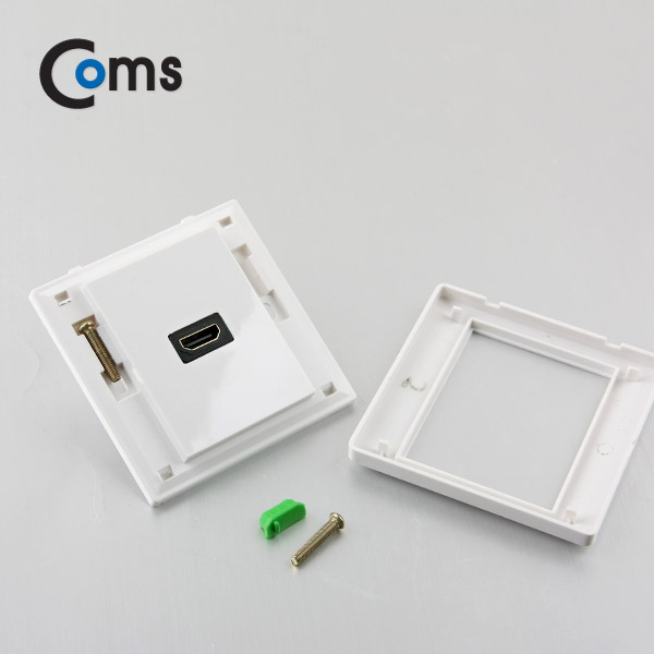 Coms HDMI 월 플레이트 (HDMI F/F) 1P, 꺾임형(꺽임)