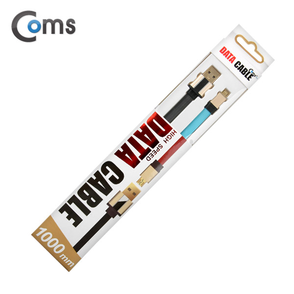 Coms 안드로이드 케이블 USB/Micro USB 5Pin(Flat Metal), 1M
