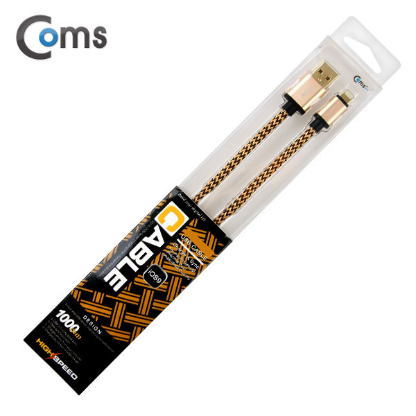 Coms IOS 8핀(8Pin) 케이블 USB/ 8P (Gold Metal), 1M