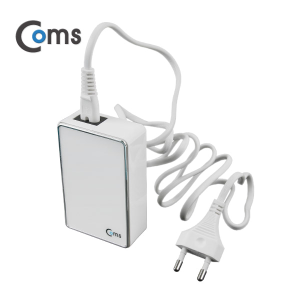 Coms USB 5포트 멀티 충전기, 전원 플러그 220V 전용 케이블