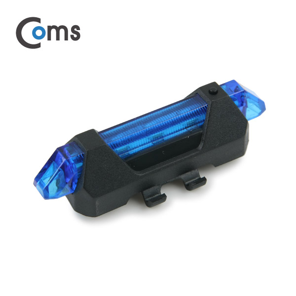 Coms 자전거 LED 안전 점멸기, USB 충전, Blue
