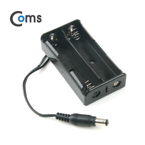 Coms 배터리 홀더(18650), 2구/DC 5.5(M)/15cm, Plug