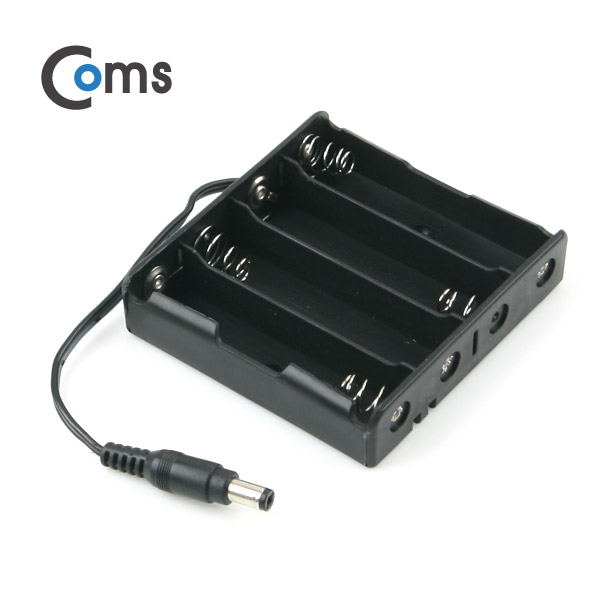 Coms 배터리 홀더(18650), 4구/DC 5.5(M), 15cm, Plug