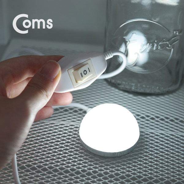 Coms USB LED 램프(전구형), 자석, ON/OFF 버튼