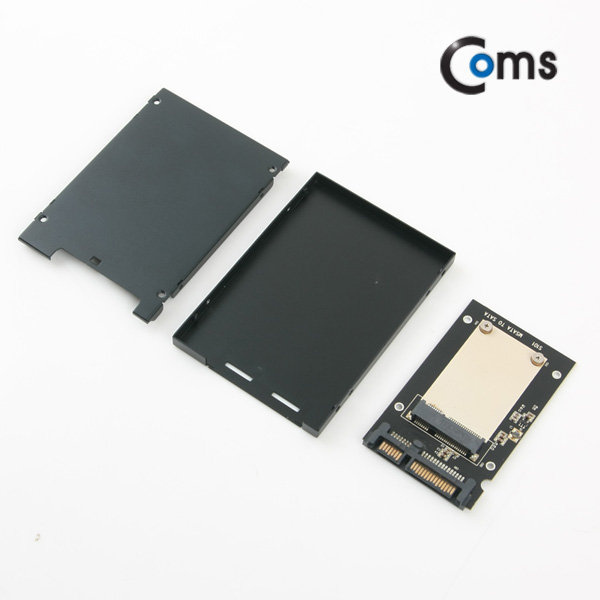 Coms SATA 컨버터(mSATA to SATA) Black/Metal 케이스