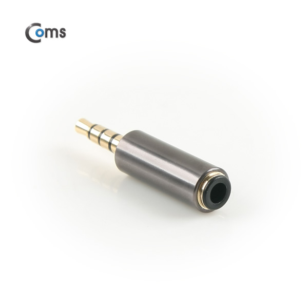 Coms 이어폰 젠더(4극 M/F연장) Gray (IOS 스마트폰 전용)