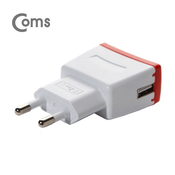 Coms G POWER 가정용 5V/1.2A 충전기 USB 1포트/화이트 / Micro5핀(1.2M) 케이블포함