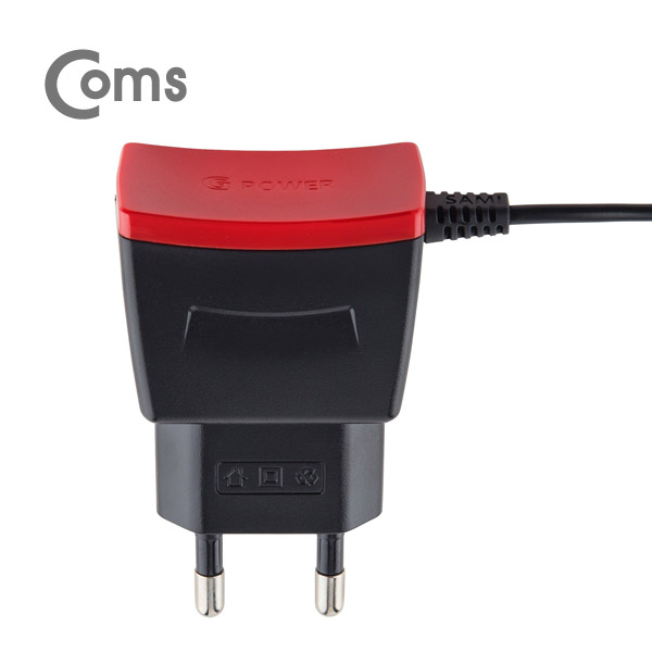 Coms G POWER 가정용 5V/2A 충전기 (케이블 일체형) / C타입 / 1.2M/블랙