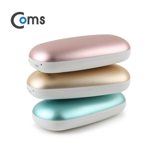 Coms USB 온열 핸드워머/손난로, Gold (18650 전용/배터리 미포함)
