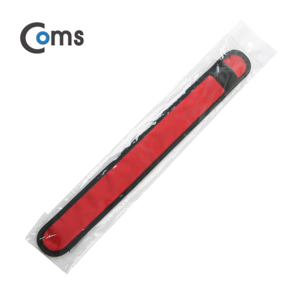 Coms 안전 형광밴드(LED) 35cm, Red / 원터치형