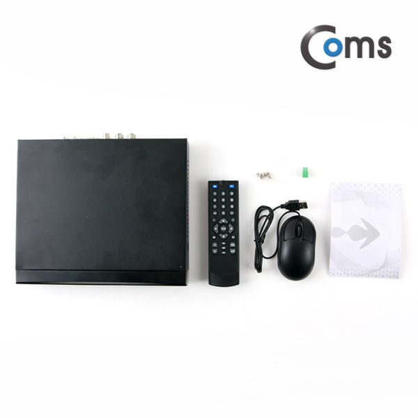 Coms CCTV 키트#3 4채널 패키지(DVR+실내용카메라*4EA+케이블)_AHD 1080P지원/200만화소