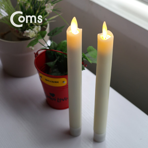 Coms LED 촛불 2개 1세트 / AAA건전지 사용