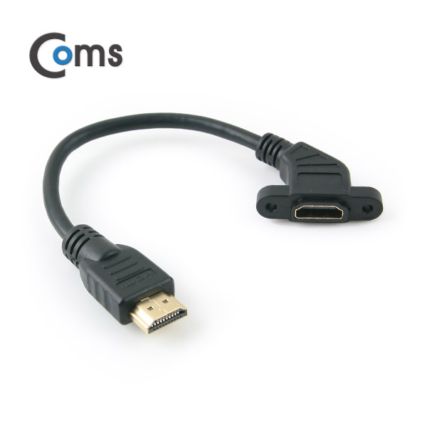 Coms HDMI 젠더(연장 MF 꺾임형(꺽임)) 나사고정기능 20cm