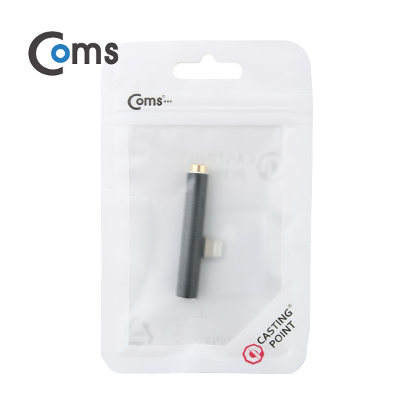 Coms 라이트닝 AUX 젠더 꺾임형, 8P to AUX