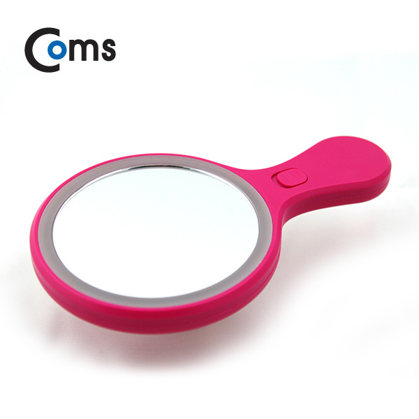 Coms 샤샤 LED 공주거울/손거울(충전식)