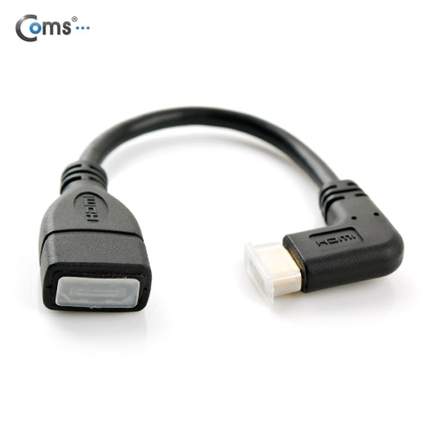 Coms HDMI 젠더(Mini HDMI M/HDMI F), 우향꺾임(꺽임), 10cm