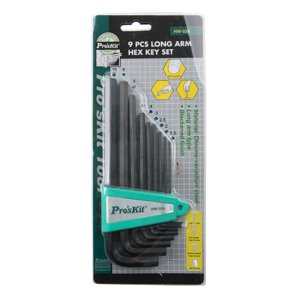 PROKIT 육각 렌치 세트 9pcs (1.5/2/2.5/3/4/5/6/8/10mm) 8PK-024 대체