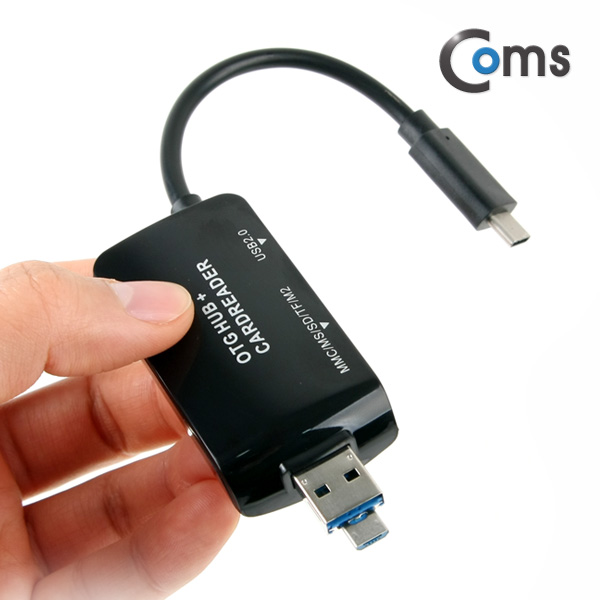 Coms USB 3.1 카드리더기(Type C) USB/Micro USB (SD/Micro SD/USB 2Port)