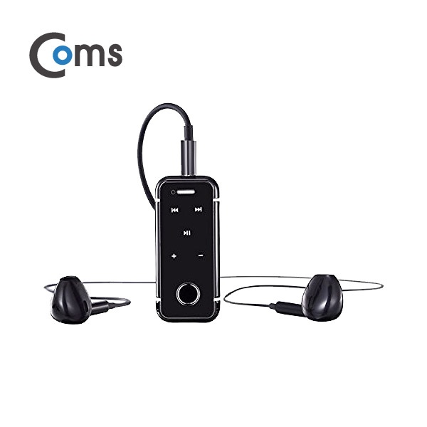 Coms 블루투스 리시버 BT4.1 3.5mm 스테레오, 리모트 컨트롤, 진동 지원 / 검정 / evn1