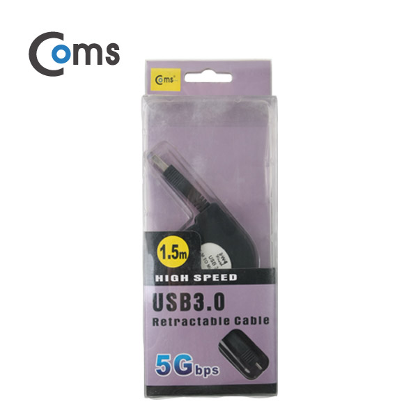 Coms USB 3.0 케이블(자동감김), WU03 - A(M)/Micro B(M) 1.5M