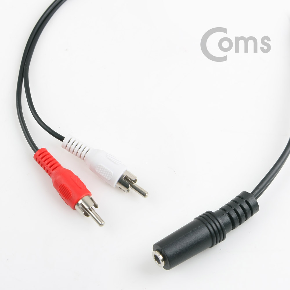Coms 스테레오 젠더 Y형(3.5 F/RCA Mx2) 25cm/Stereo