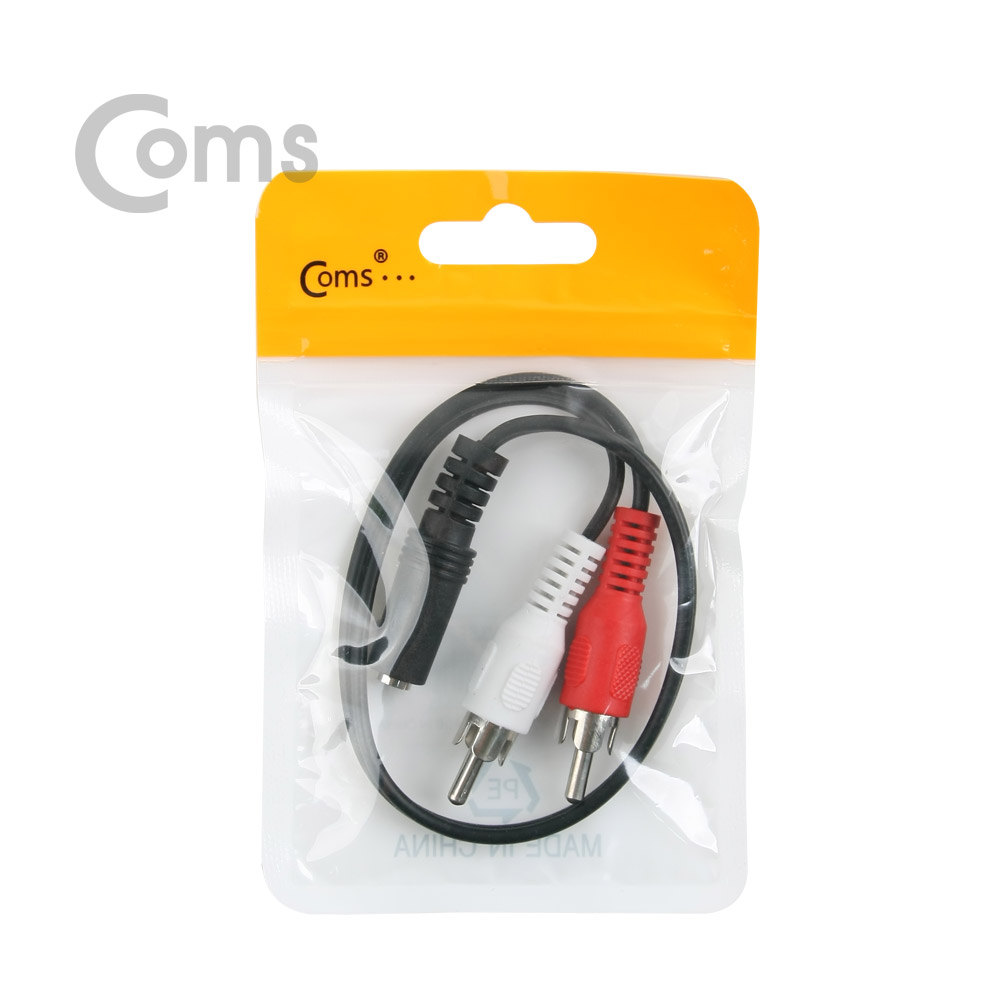 Coms 스테레오 젠더 Y형(3.5 F/RCA Mx2) 25cm/Stereo