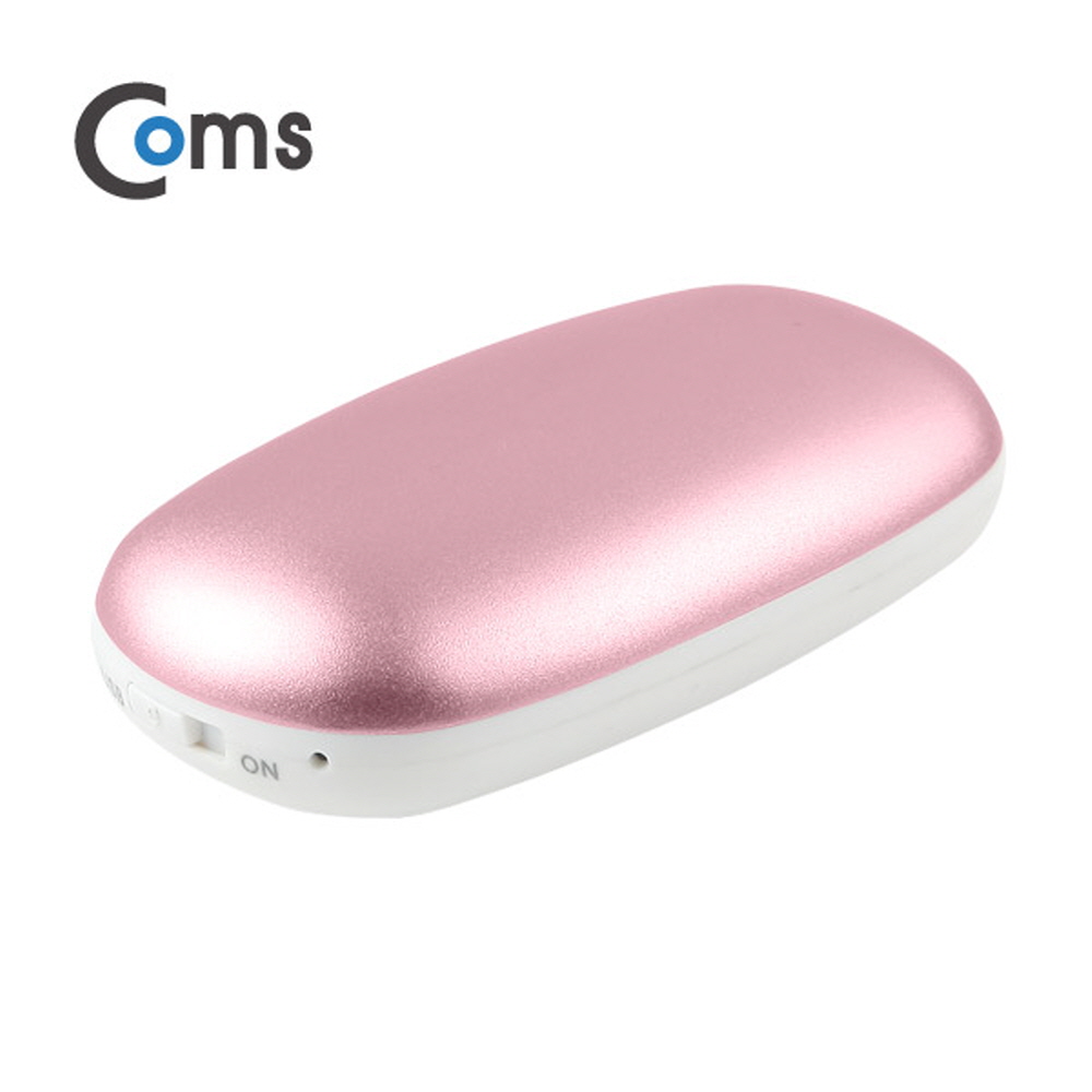 Coms USB 온열 핸드워머/손난로, Pink (18650 전용/배터리 미포함)