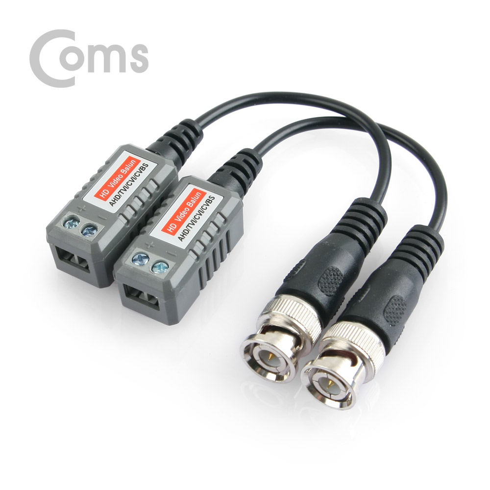 Coms BNC 리피터(Balun), CCTV 신호연장 (UTP 나사 타입, CVI/TVI/AHD)