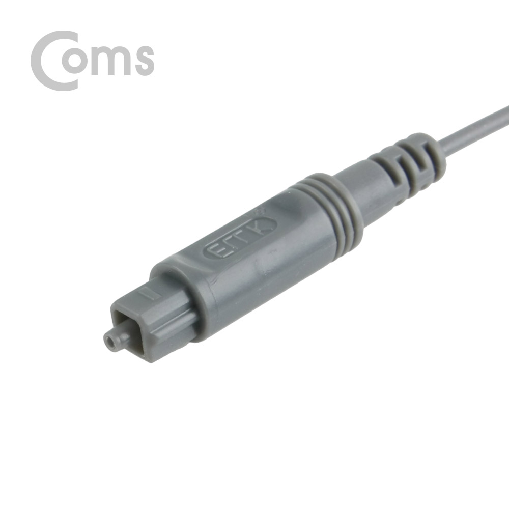 Coms 오디오광 Optical 케이블(2∮ /각-각) 20M, Gray / 2∮, Toslink to Toslink