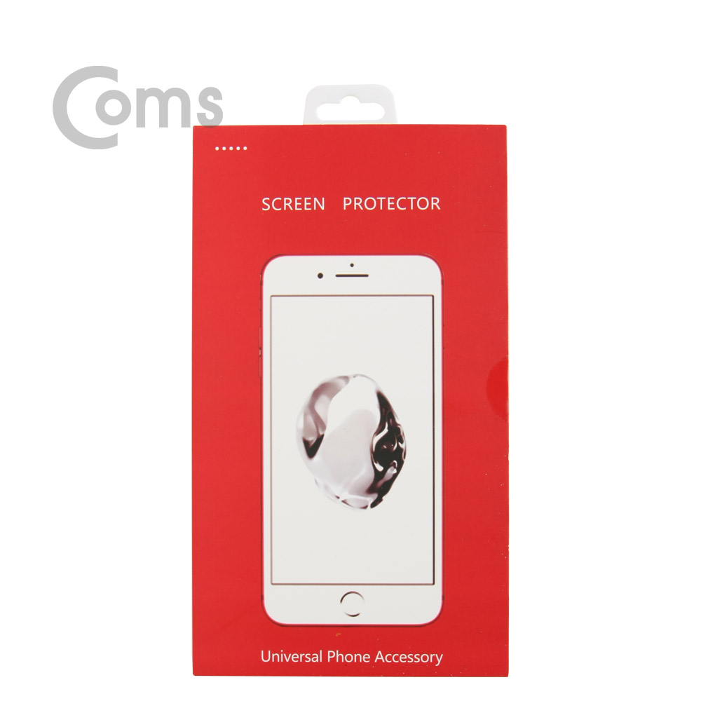 Coms IOS 8Pin (8핀) 스마트폰 7 보호필름, Red