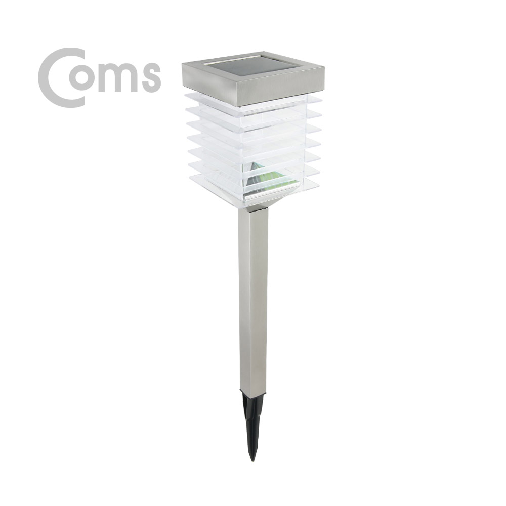Coms 태양광 LED 정원등 / 가든램프(2 SMD LED/White) 메탈 지지대 / LED 램프