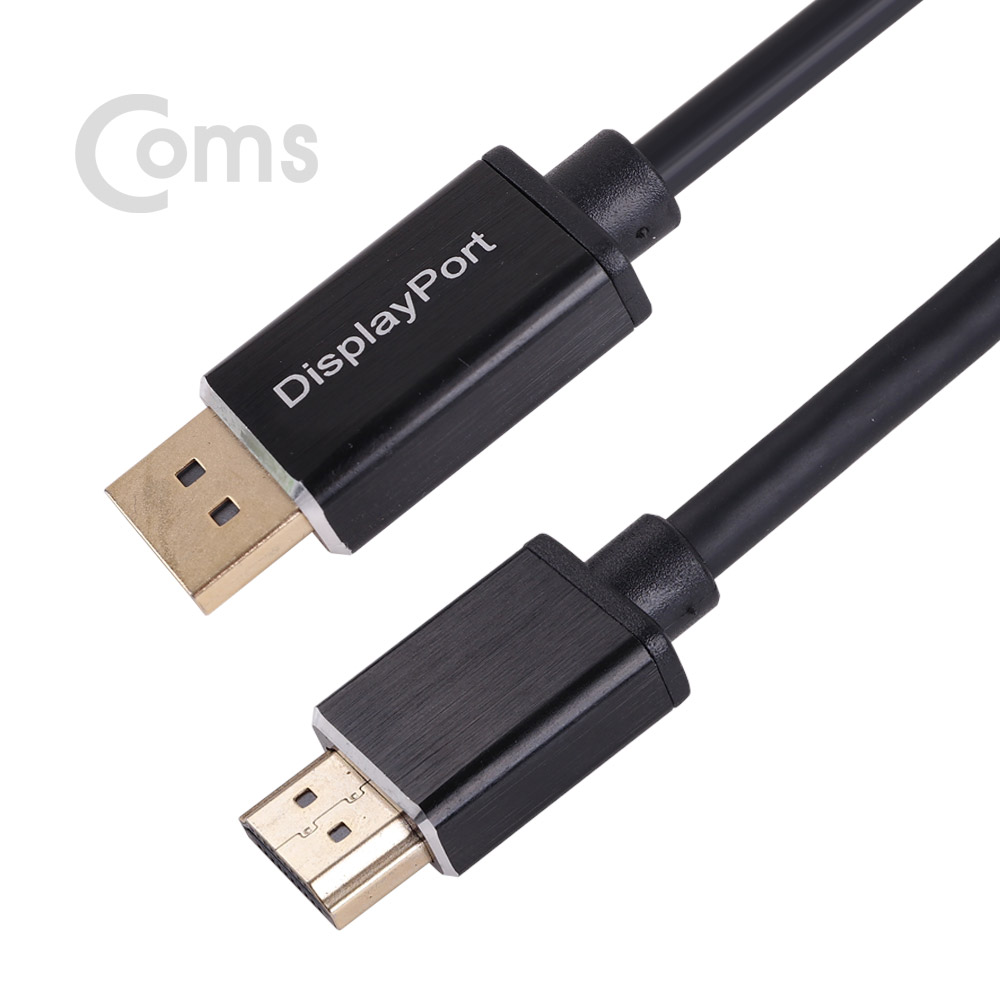 Coms 디스플레이 포트 to HDMI 케이블 2M - DP 1.2/HDMI 2.0/DisplayPort
