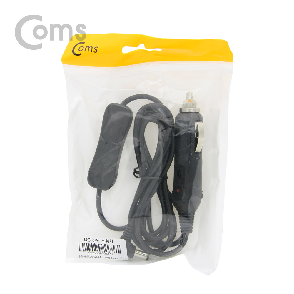 Coms DC 전원 스위치, DC 5.5(2.1) M 꺾임(꺽임) to 시가 전원 Cigar Plug / 시가잭(시거잭)