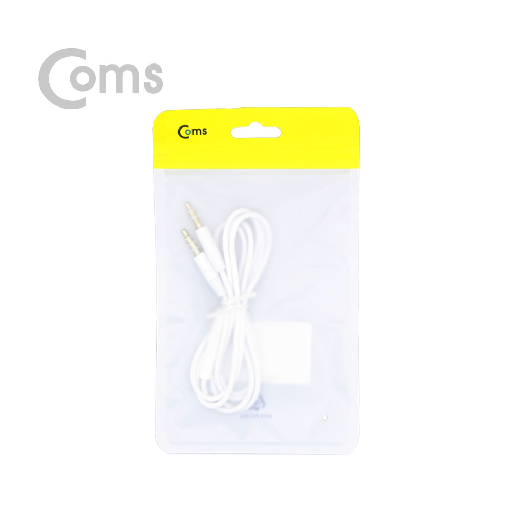 Coms 스테레오 케이블 3.5/3극(M) 4극(M) 1M, White/Stereo