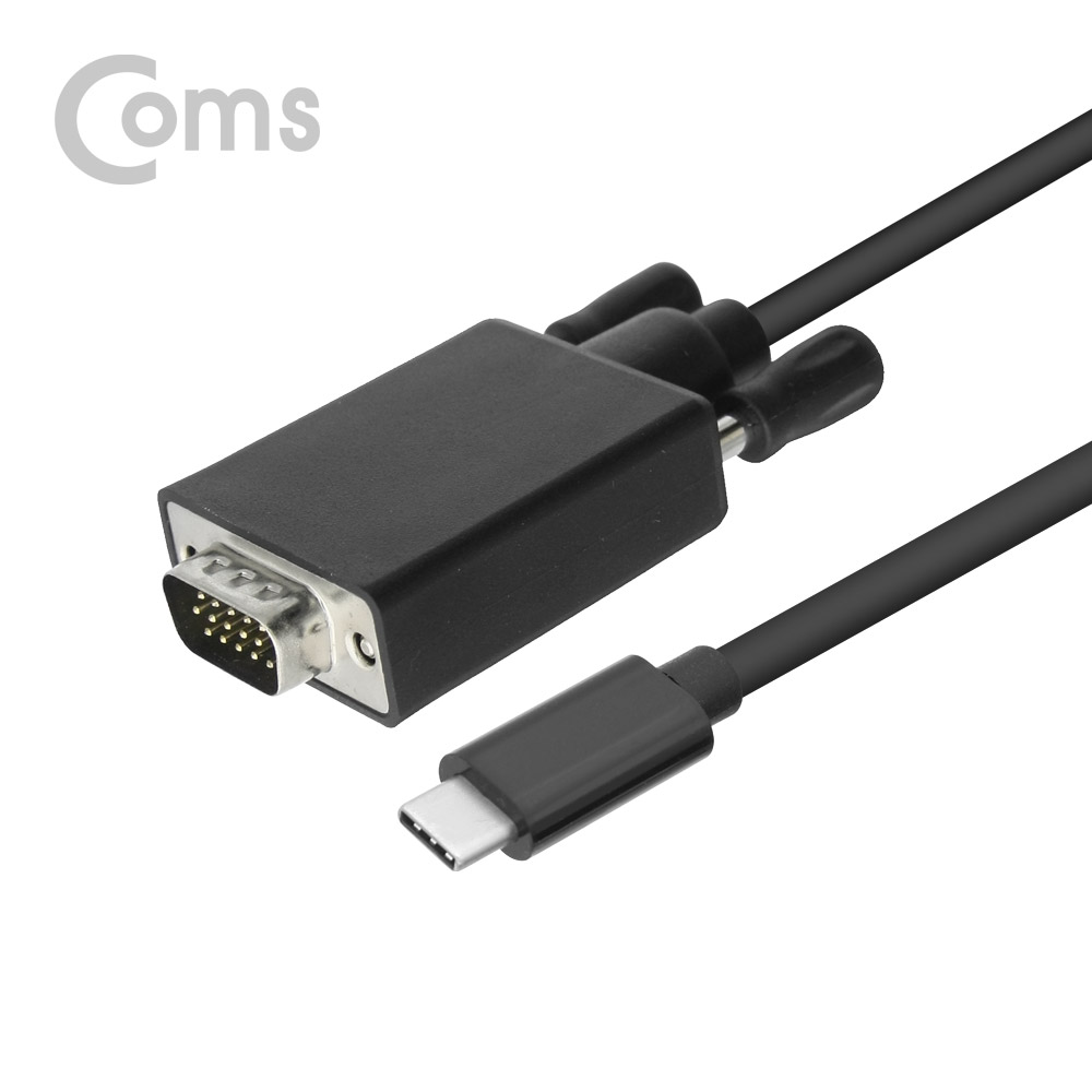 Coms USB 3.1 컨버터 케이블(M/M) 1.5M (Type-C to VGA 1080p 60Hz)