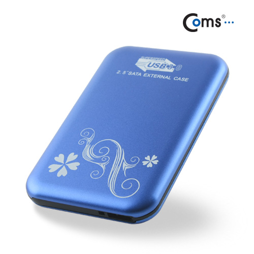 Coms USB 외장 케이스(SATA HDD) 2.5, USB 3.0/Blue