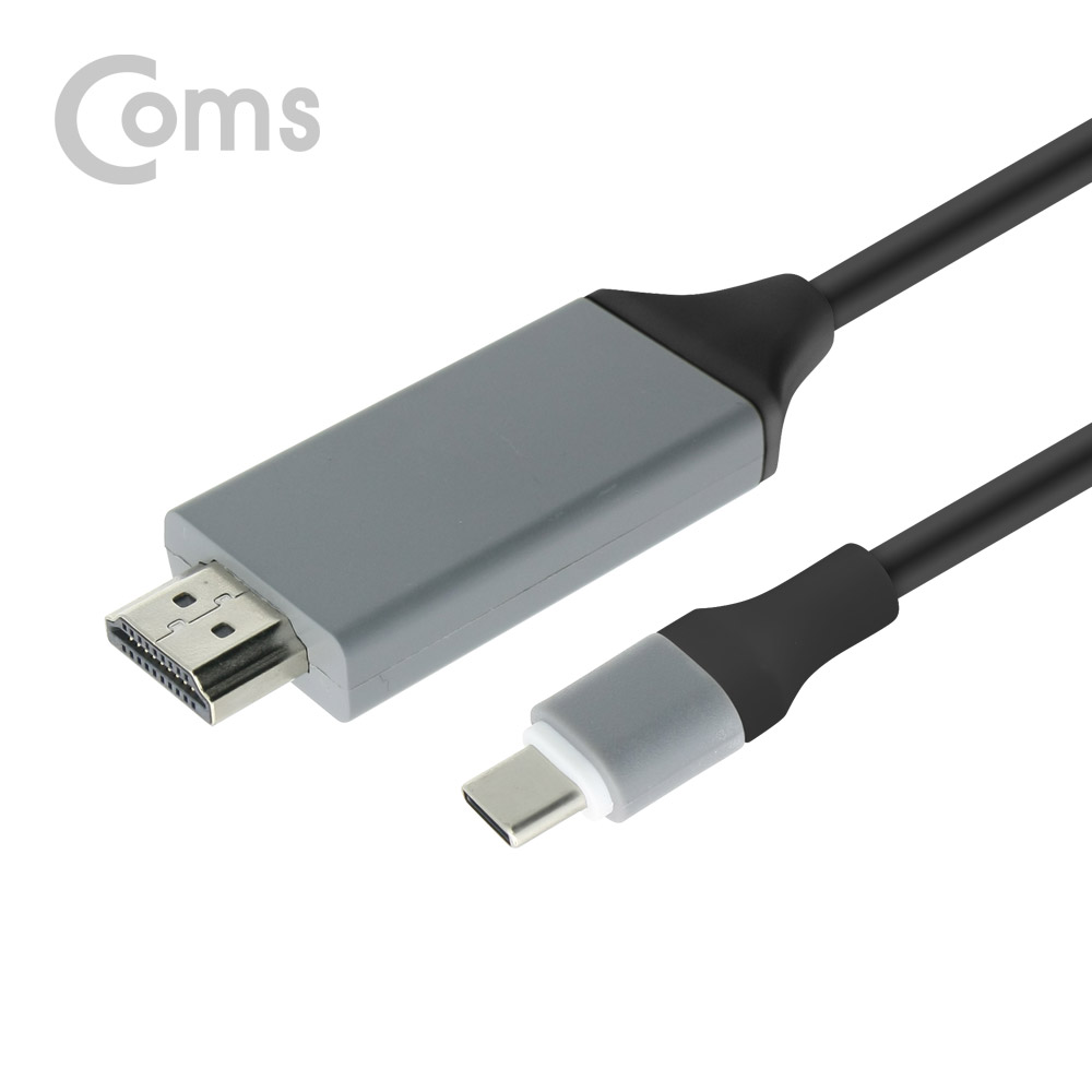Coms USB 3.1 컨버터 케이블, 5M (Type C to HDMI 변환, 갤S8/S8 Plus/노트8/LG V30 전용, 검정)