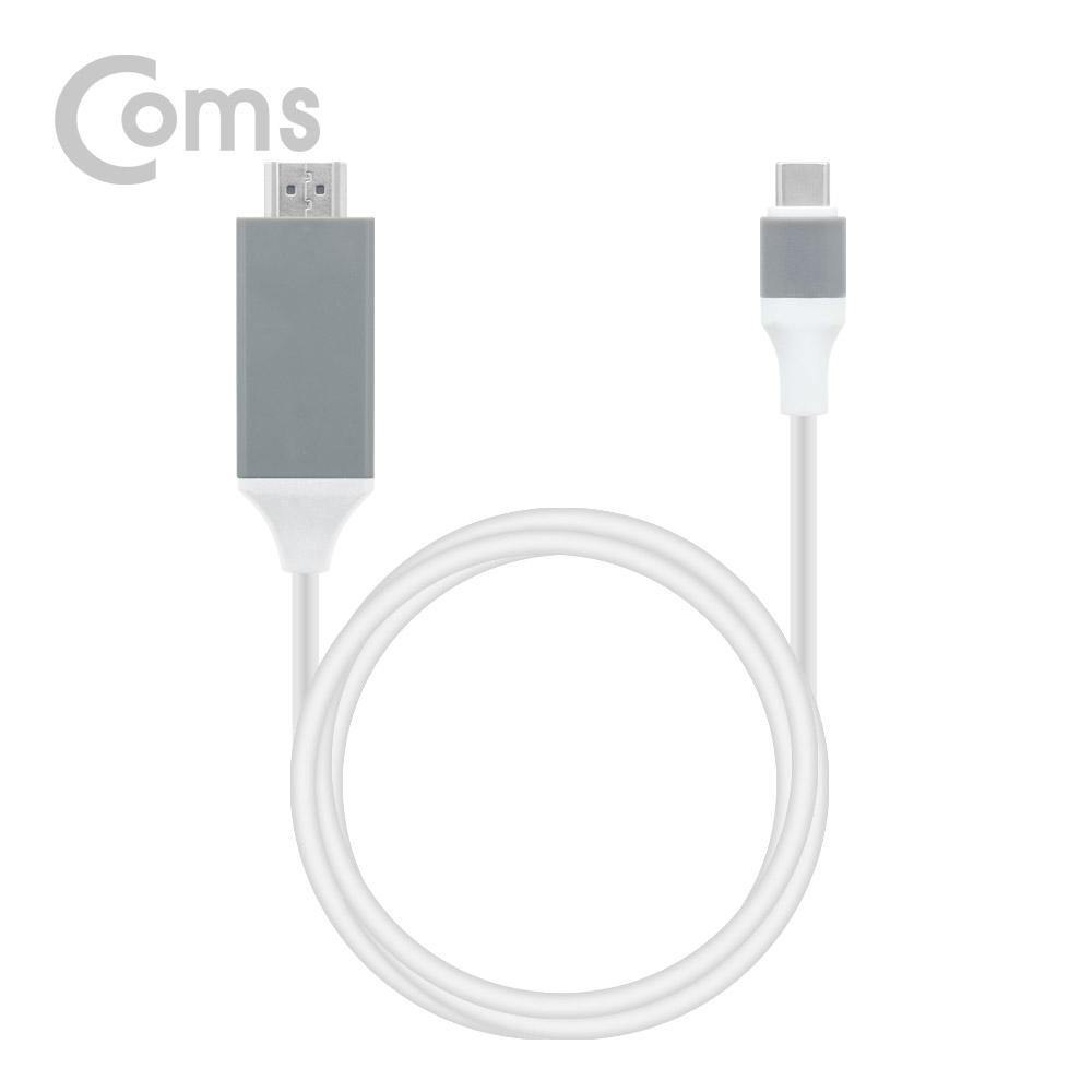 Coms USB 3.1 컨버터 케이블, 3M (Type C to HDMI 변환, 갤S8/S8 Plus/노트8/LG V30 전용, 흰색)