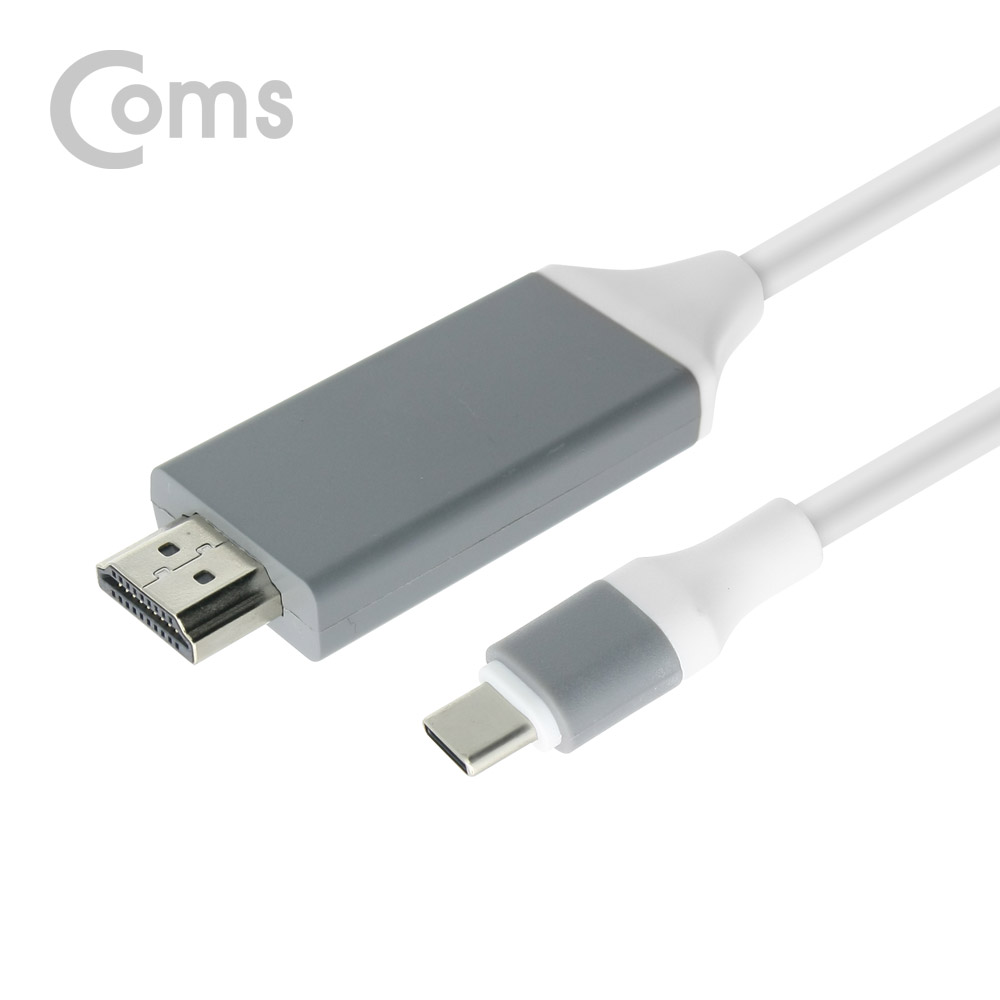 Coms USB 3.1 컨버터 케이블, 3M (Type C to HDMI 변환, 갤S8/S8 Plus/노트8/LG V30 전용, 흰색)