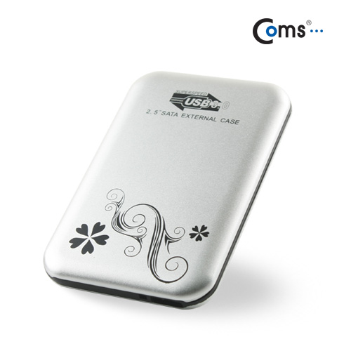 Coms USB 외장 케이스(SATA HDD) 2.5, USB 3.0/Silver
