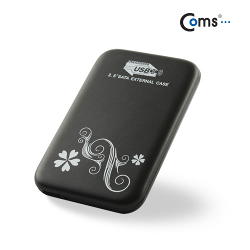 Coms USB 외장 케이스(SATA HDD) 2.5, USB 3.0/Black